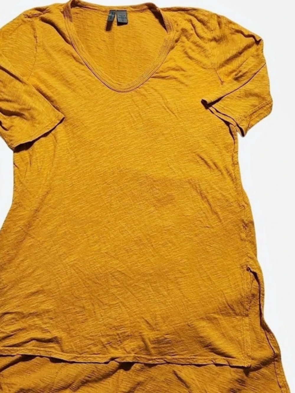 Jones New York Short Sleeve Top in Yellow Size Small